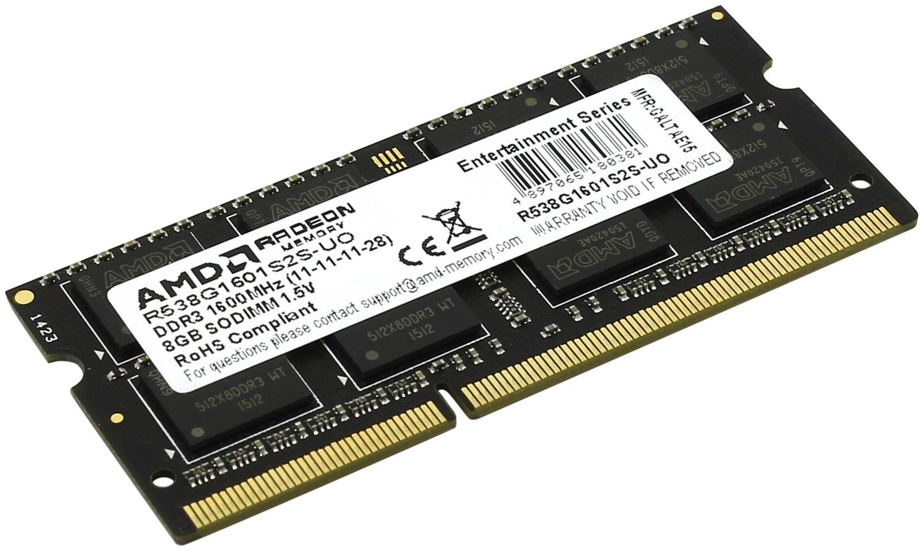 AMDОперативнаяпамятьR538G1601S2S-U1x8ГБ(R538G1601S2S-U)