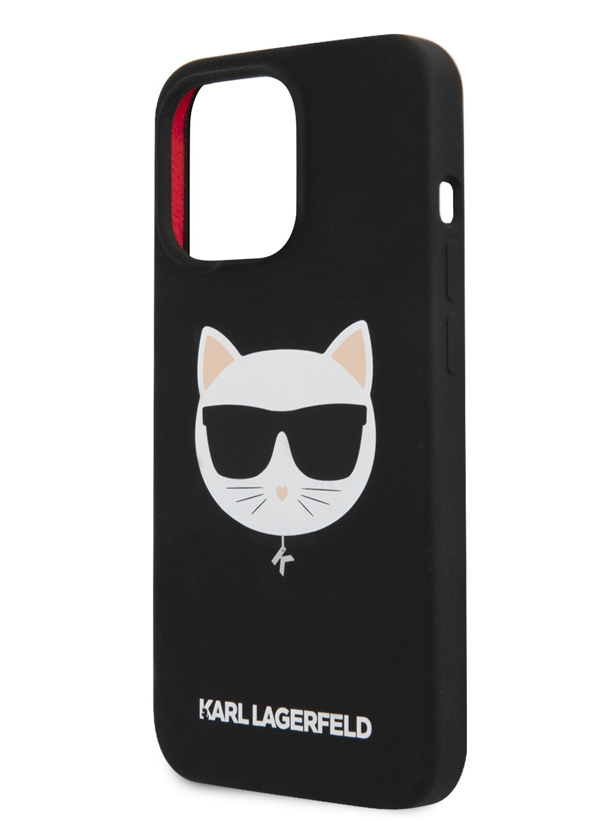 Чехол Karl Lagerfeld Magsafe Liquid silicone накладка на Apple iPhone 13  Pro Max / для Айфон 13 Про Макс / бампер / кейс силиконовый с функцией  Магсейф, с защитой камеры Choupette, черный -