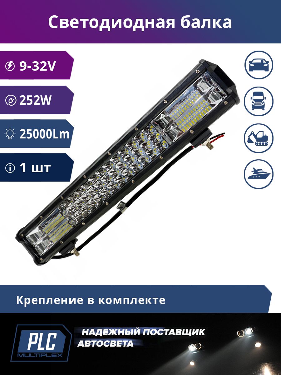 PLC MULTIPLEX Балка светодиодная на автомобиль, Светодиодная, 1 шт., арт. 2252