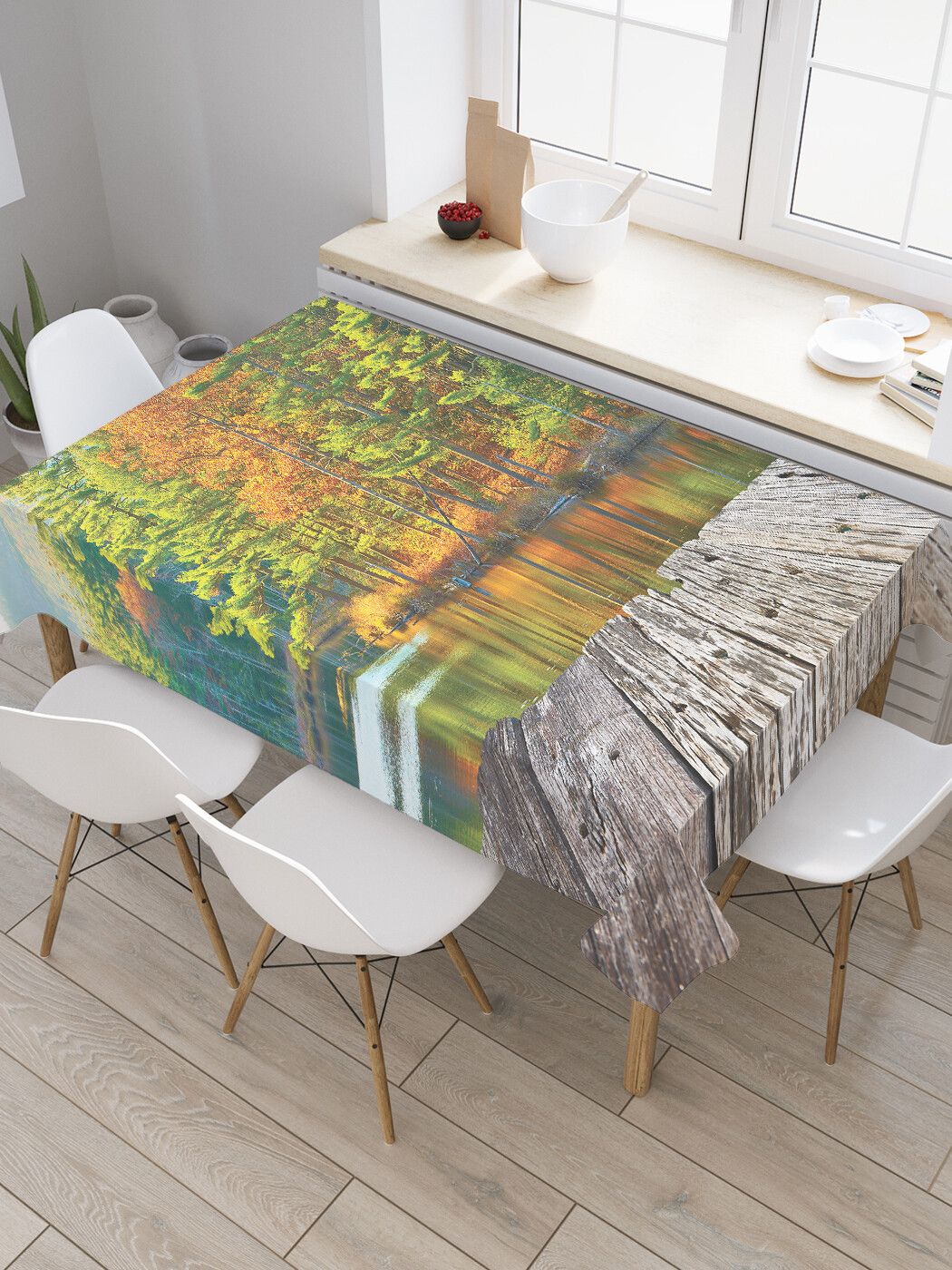 Скатерть лесная сказка. Скатерть с пропиткой восточная. Скатерть лес. Друзья. Гобелен.