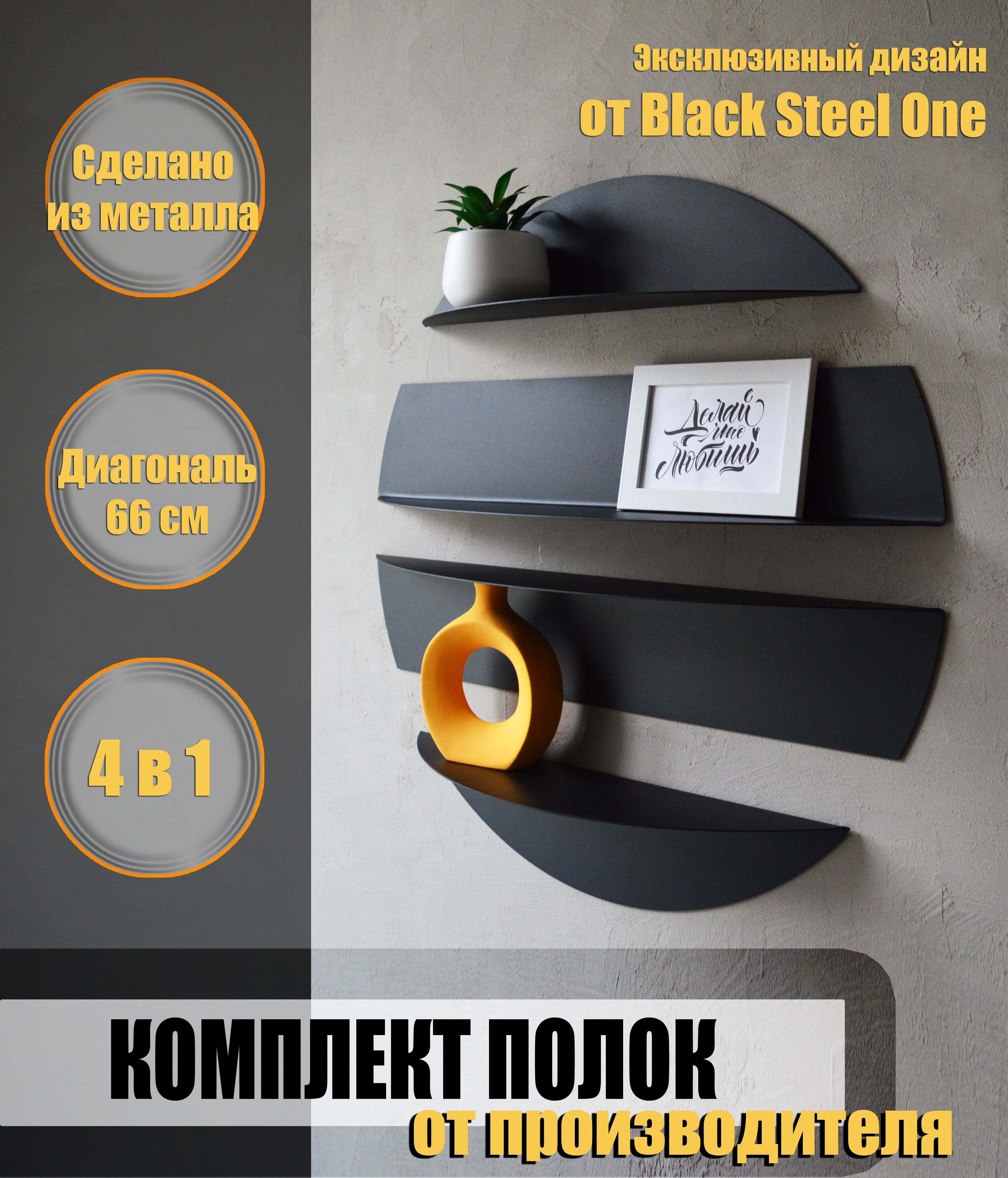 ПолкиBlackSteelOne