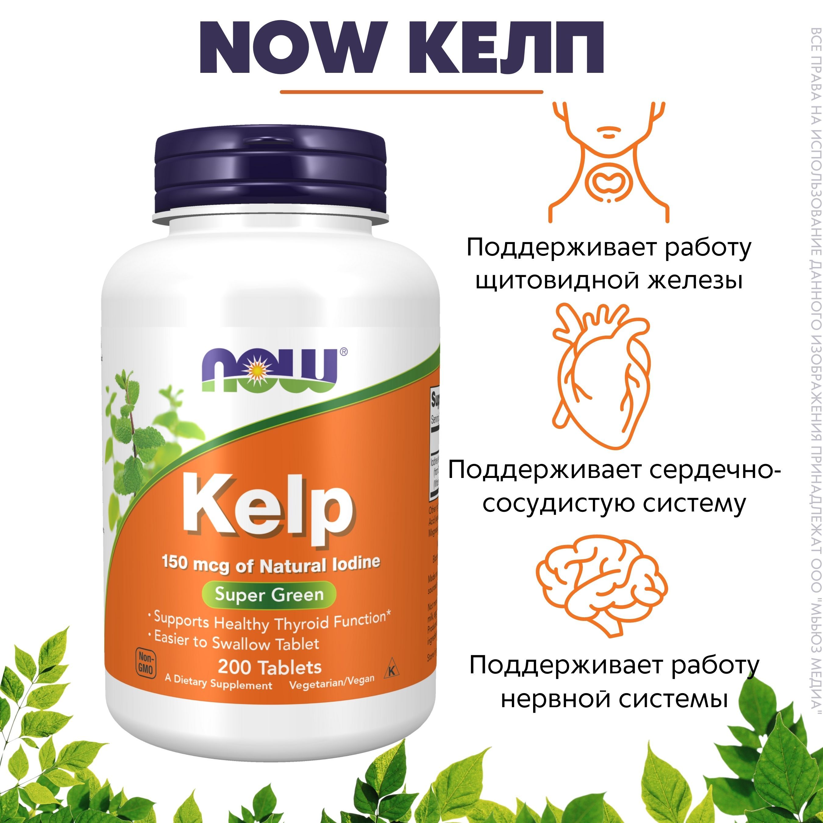 Йод Now – купить в интернет-аптеке OZON по низкой цене