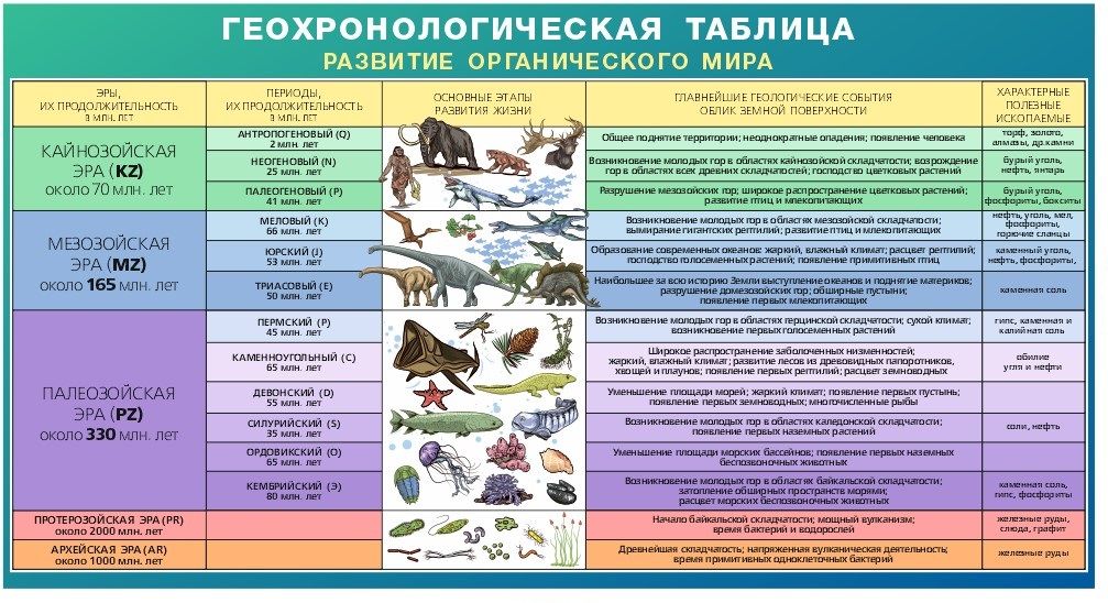 Геохронологическая таблица биология презентация