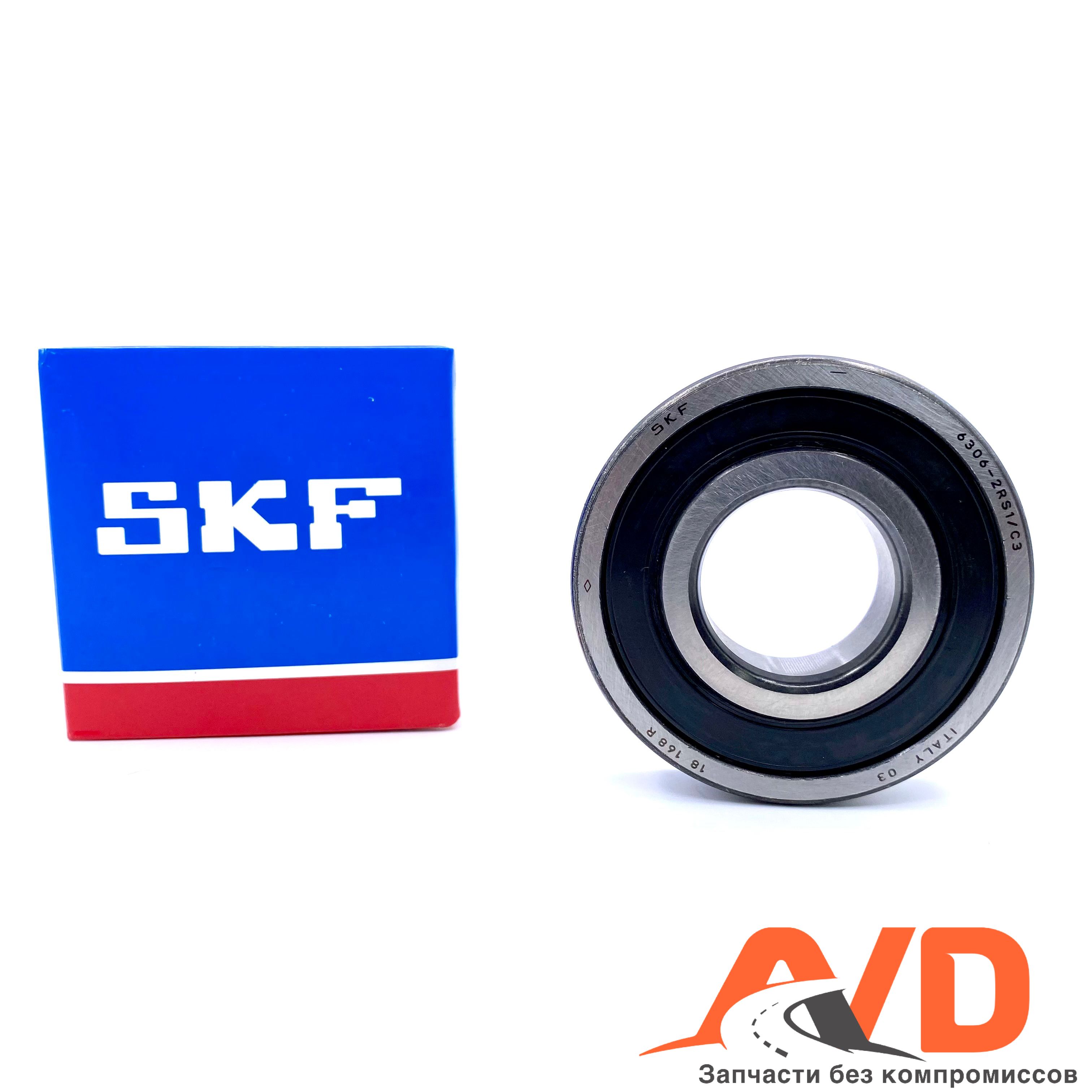 Подшипник полуоси SKF 6306-2RS1/C3 (30х72х19 / 180306) Классика / Жигули ВАЗ 2101-2102-2103-2104-2105-2106-2107, Москвич