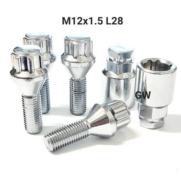 Секретки для колес болты М12х1.5 L28 мм