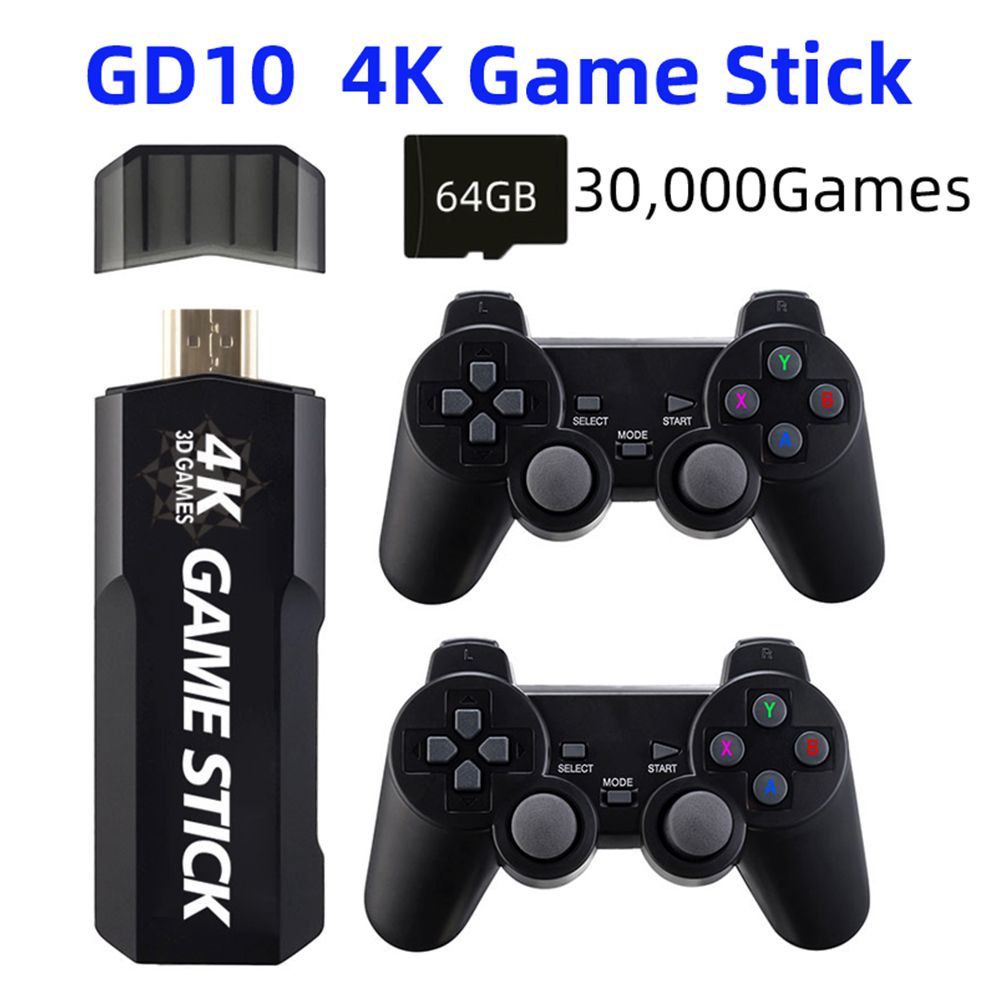 GD10 Game Stick Встроенная 30000 игр 64GB 2.4G Беспроводной контроллер HD  Ретро - купить с доставкой по выгодным ценам в интернет-магазине OZON  (1419450076)