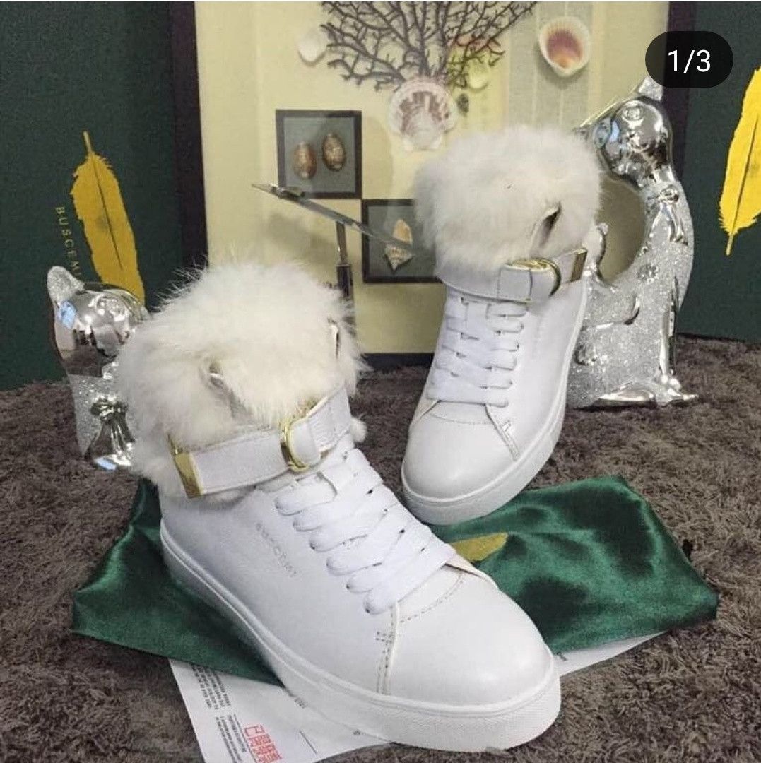 Зимние ботинки с мехом белые Эконика
