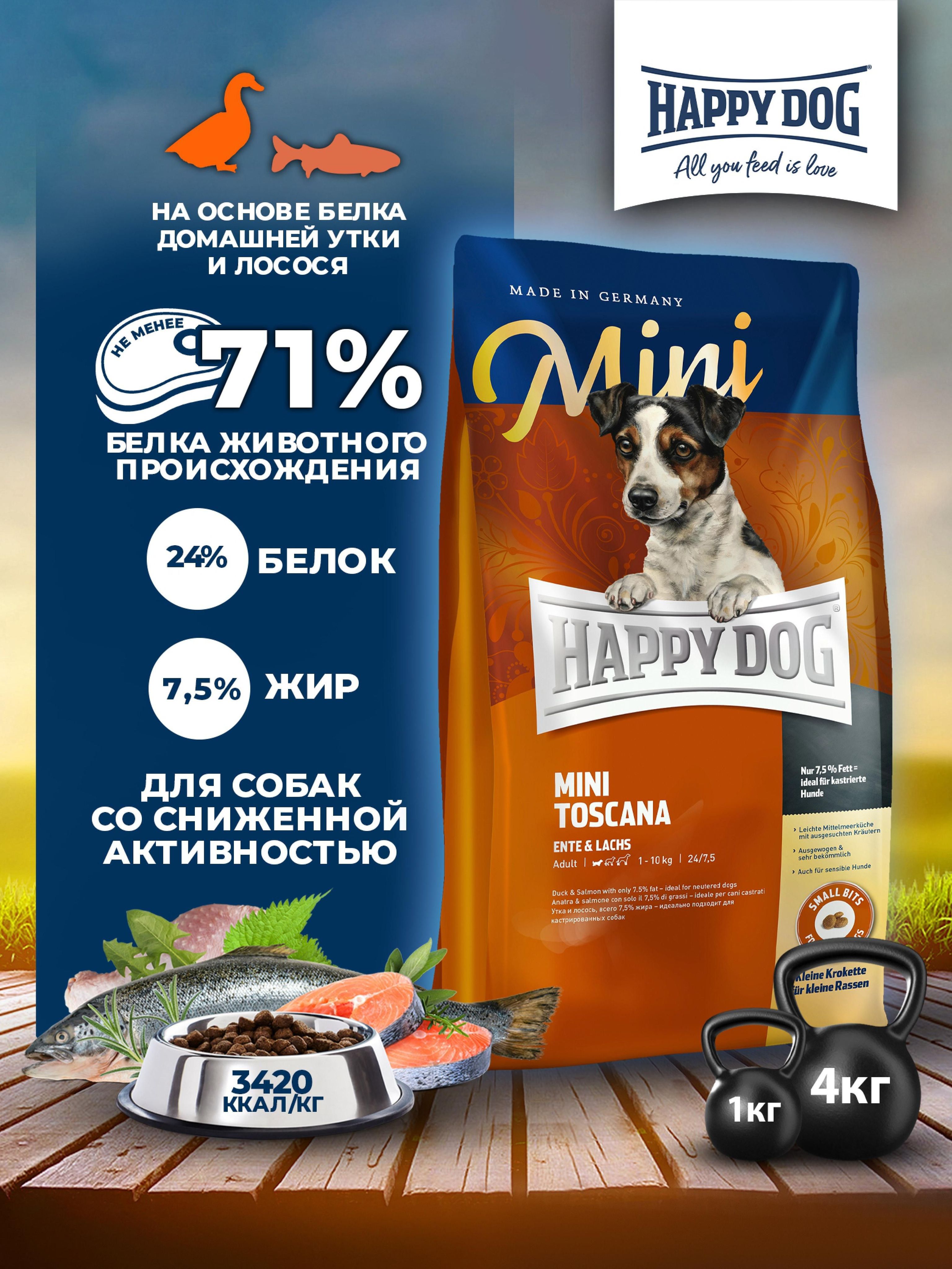 Корм для Собак Мелких Пород Happy Dog — купить в интернет-магазине OZON ...