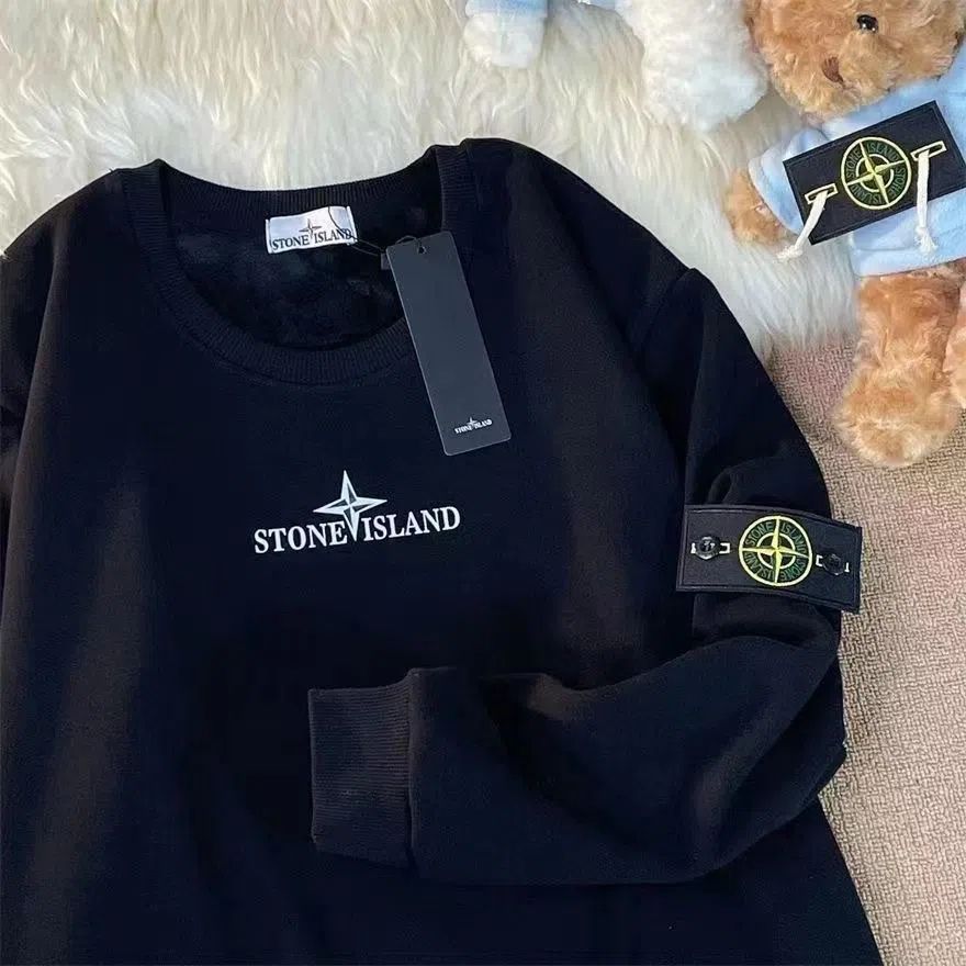 stone island double front sweatshirt