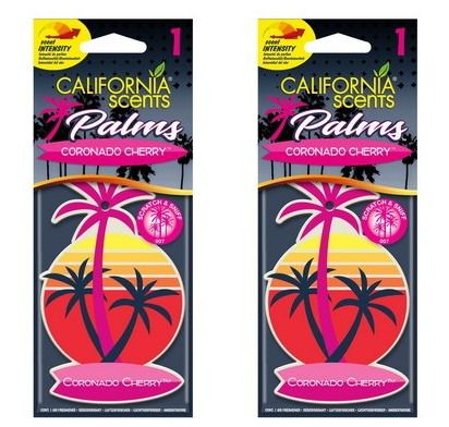 California Scents ароматизатор автомобильный ПАЛЬМЫ Вишня Коронадо, 2шт -  купить с доставкой по выгодным ценам в интернет-магазине OZON (821735008)