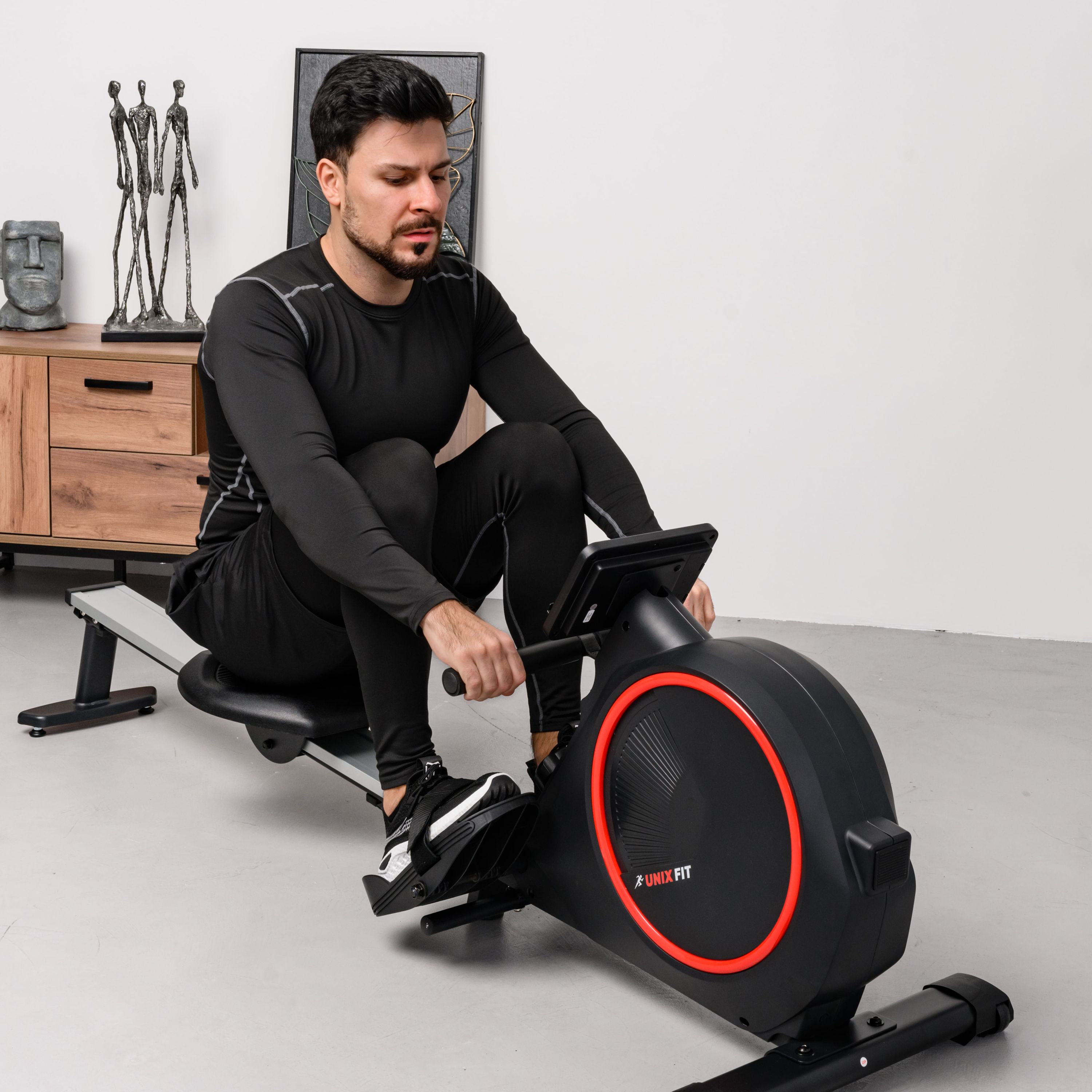 Гребной тренажер UNIX Fit Techno Rower 410 / КОВРИК в ПОДАРОК /  вертикальное хранение / до 130 кг купить по выгодной цене в  интернет-магазине OZON (840523073)