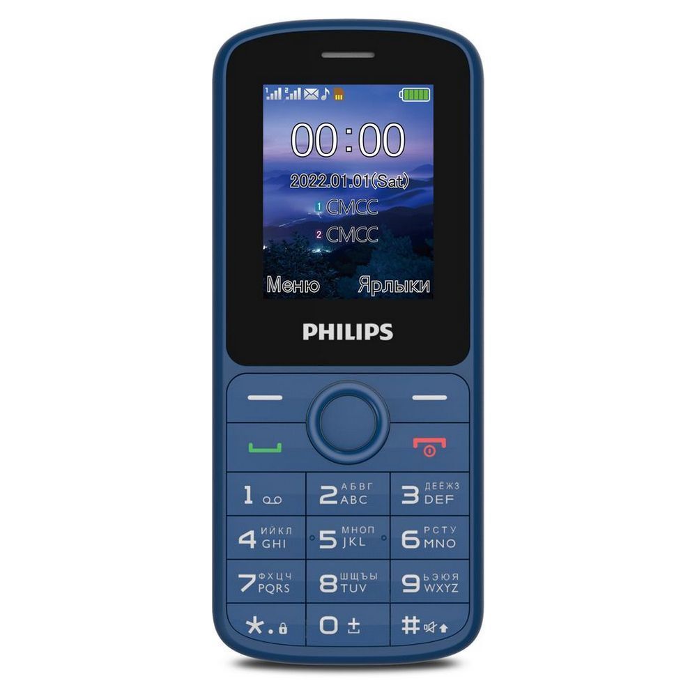 Мобильный телефон Philips Xenium E2101, синий - купить по выгодной цене в  интернет-магазине OZON (843134791)