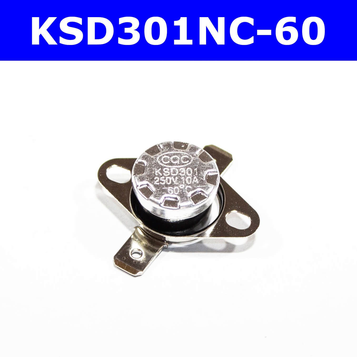 KSD301NC-60-термостатнормальнозамкнутыйсподвижнымфланцем(250В,10А,60С,KSD301)