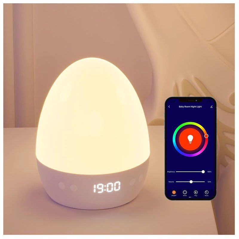 Как подключить ночник к алисе Часы-ночник с будильником Nitebird Baby Night Light LB2 купить по низкой цене с 