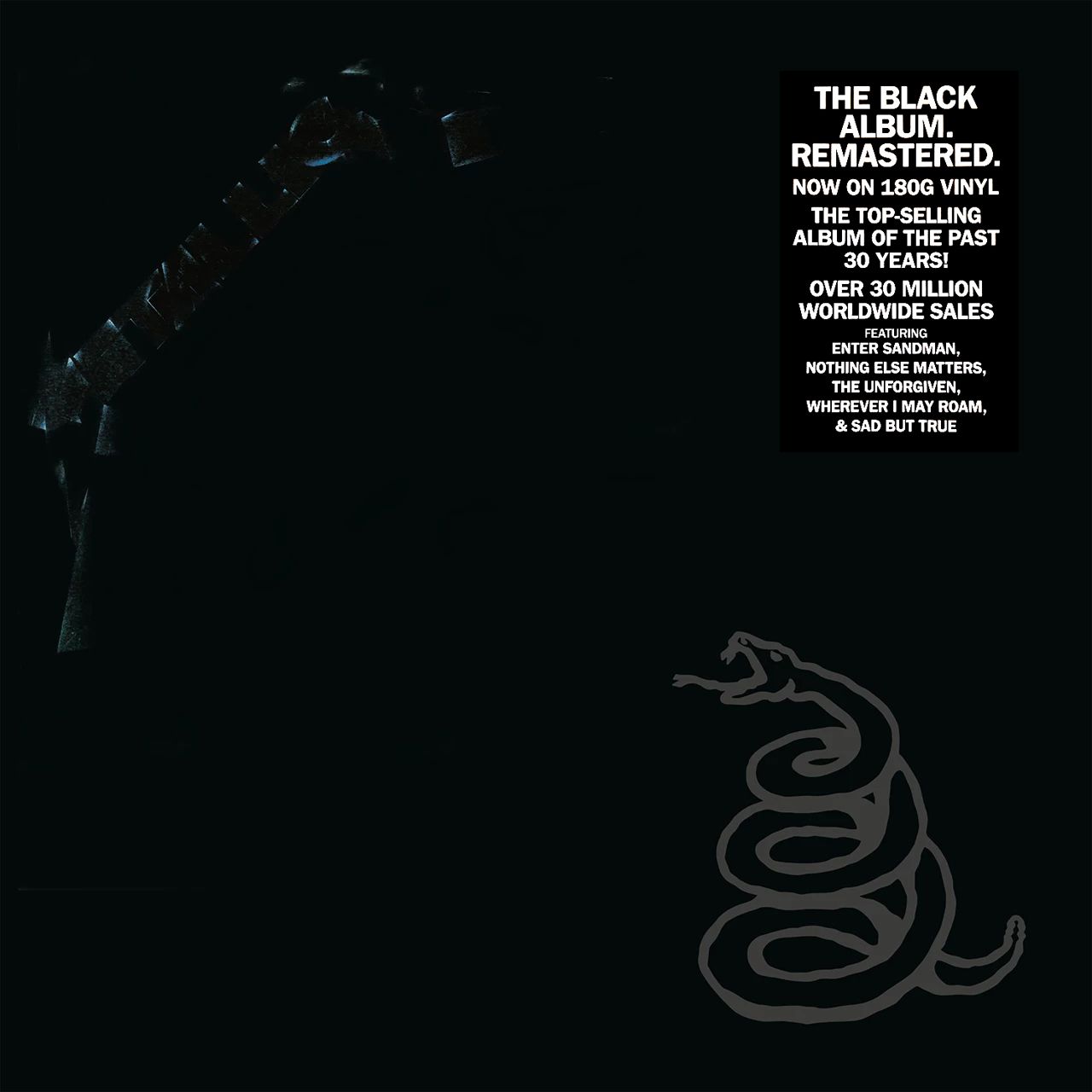 Metallica. The Black Album (2LP), 180g, Remastered, Blackened Recordings -  новая запечатанная виниловая пластинка