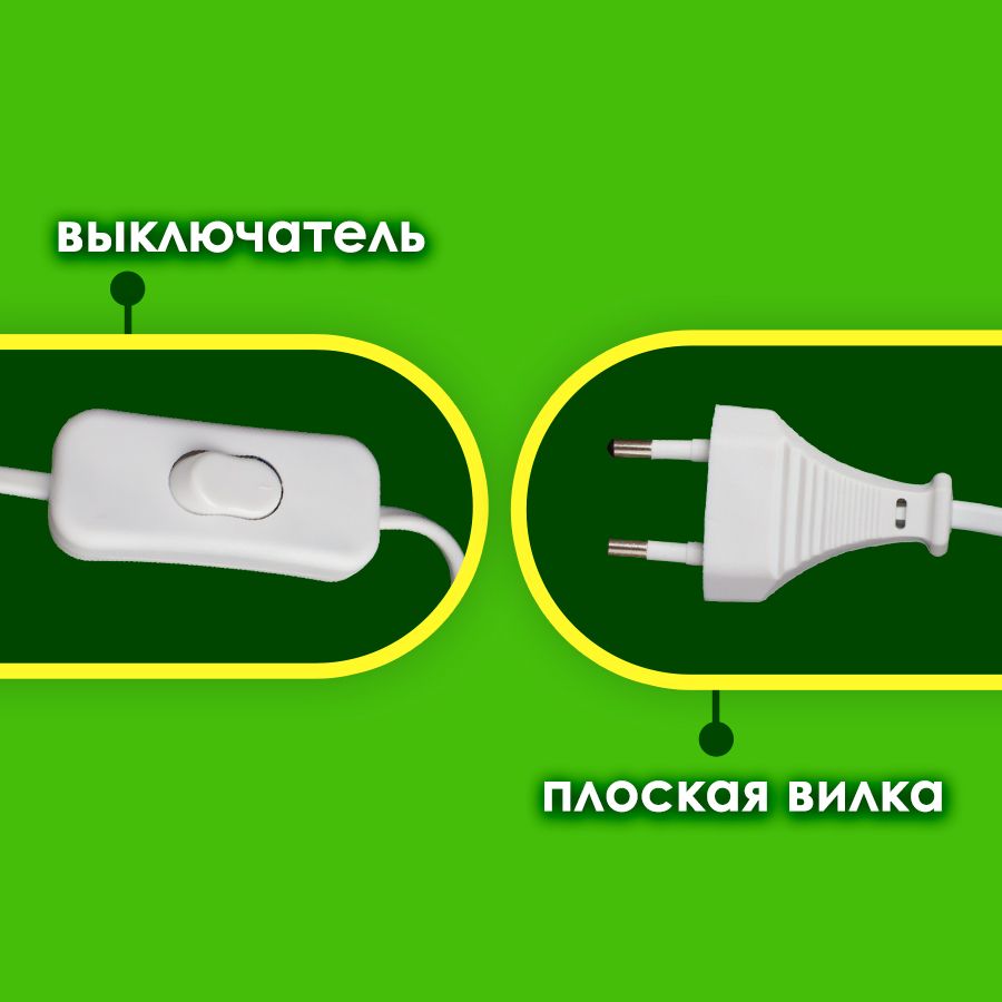 Шнур с выключателем и вилкой