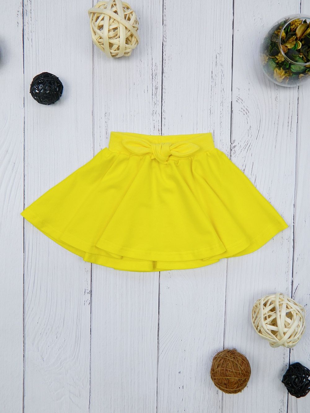 Желтая юбка для девочки