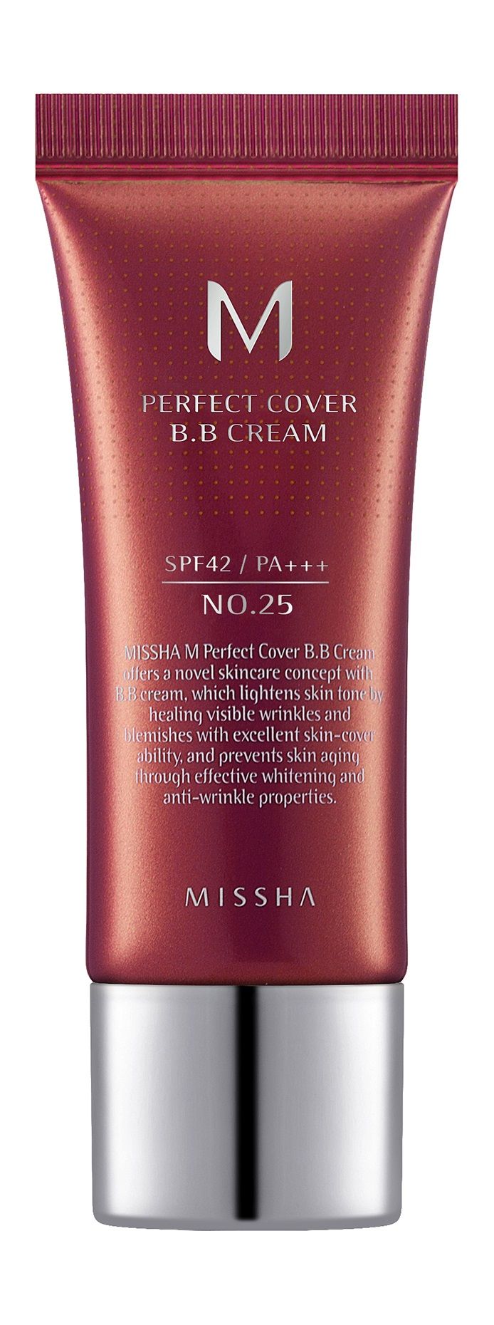 MISSHAМBBPerfectCoverТональныйBBкремдлялицаИдеальноепокрытиеSPF42/PA,20мл,25Warmbeige