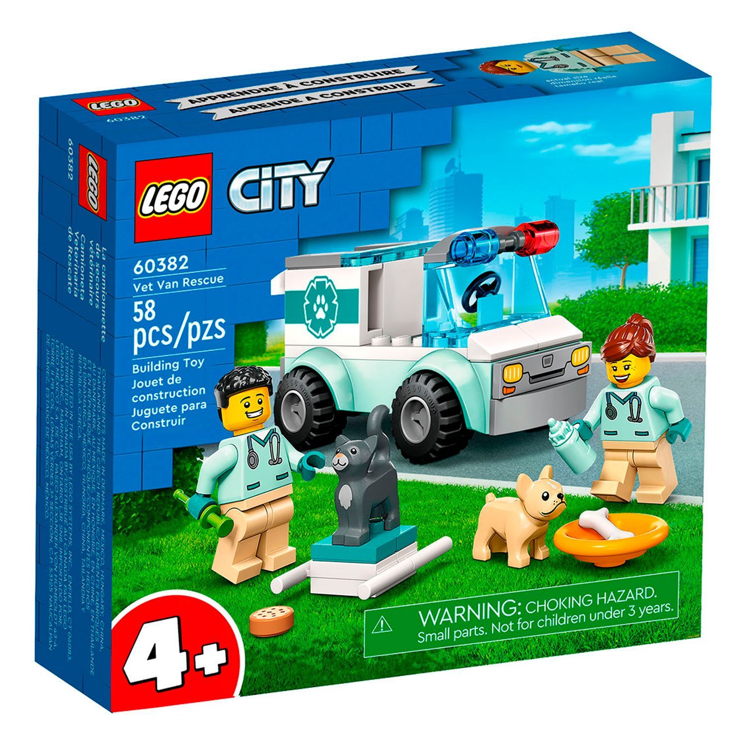 Конструктор LEGO City Спасатели-ветеринары, 58 деталей, 4+, 60382 - купить  с доставкой по выгодным ценам в интернет-магазине OZON (867074520)