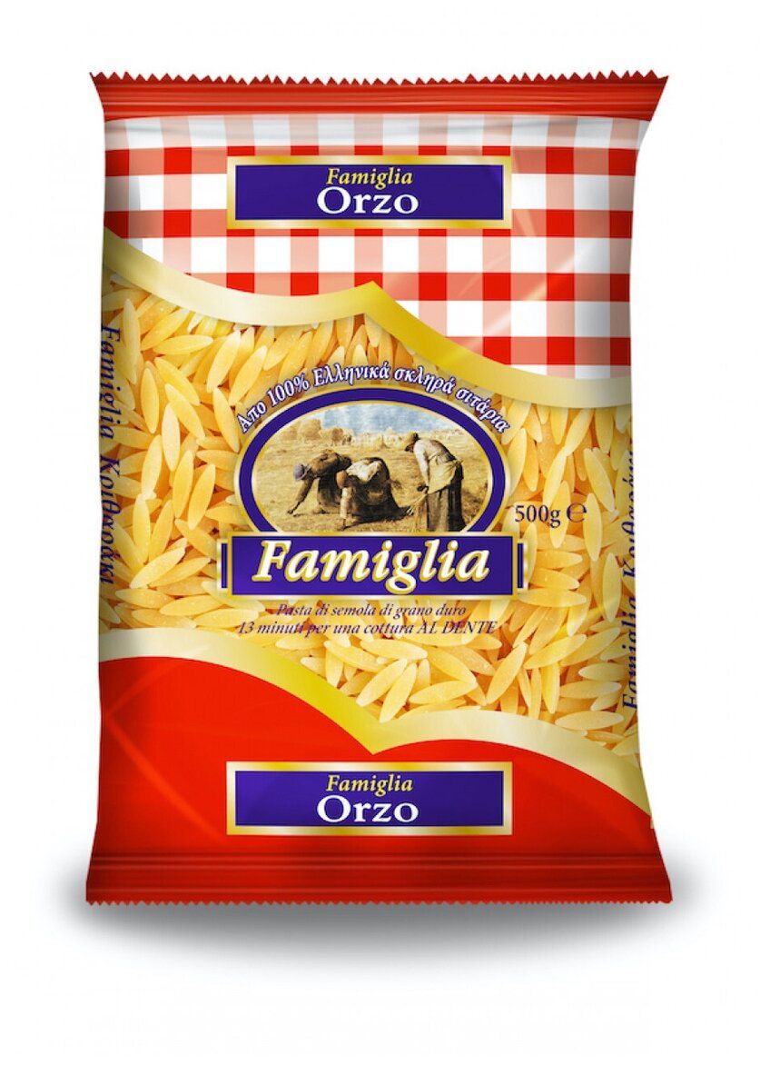 Паста орцо (орзо, Ризони) Медиум famiglia, Греция, пакет 500г