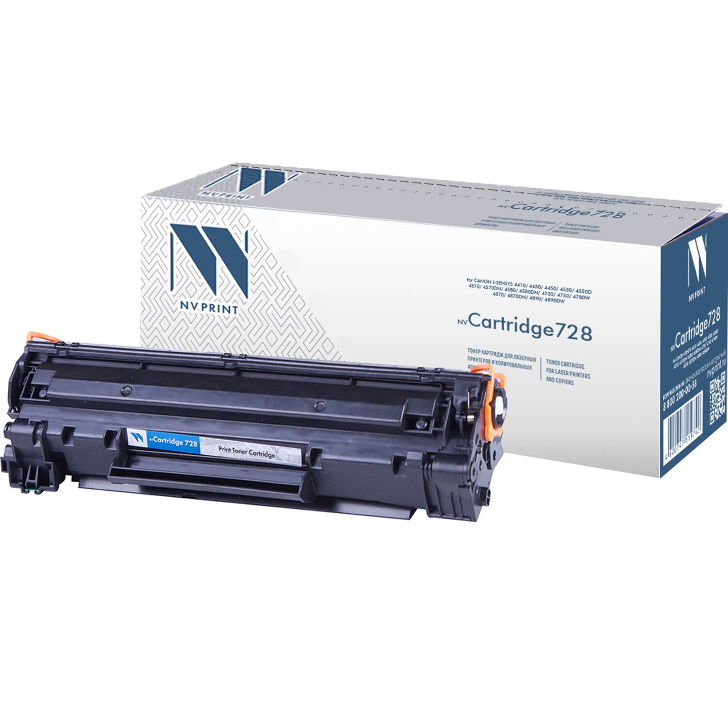 Картридж лазерный NV PRINT (NV-728) для CANON  MF4410/4430/4450/4550dn/4580dn, ресурс 2100 стр. 1 шт.