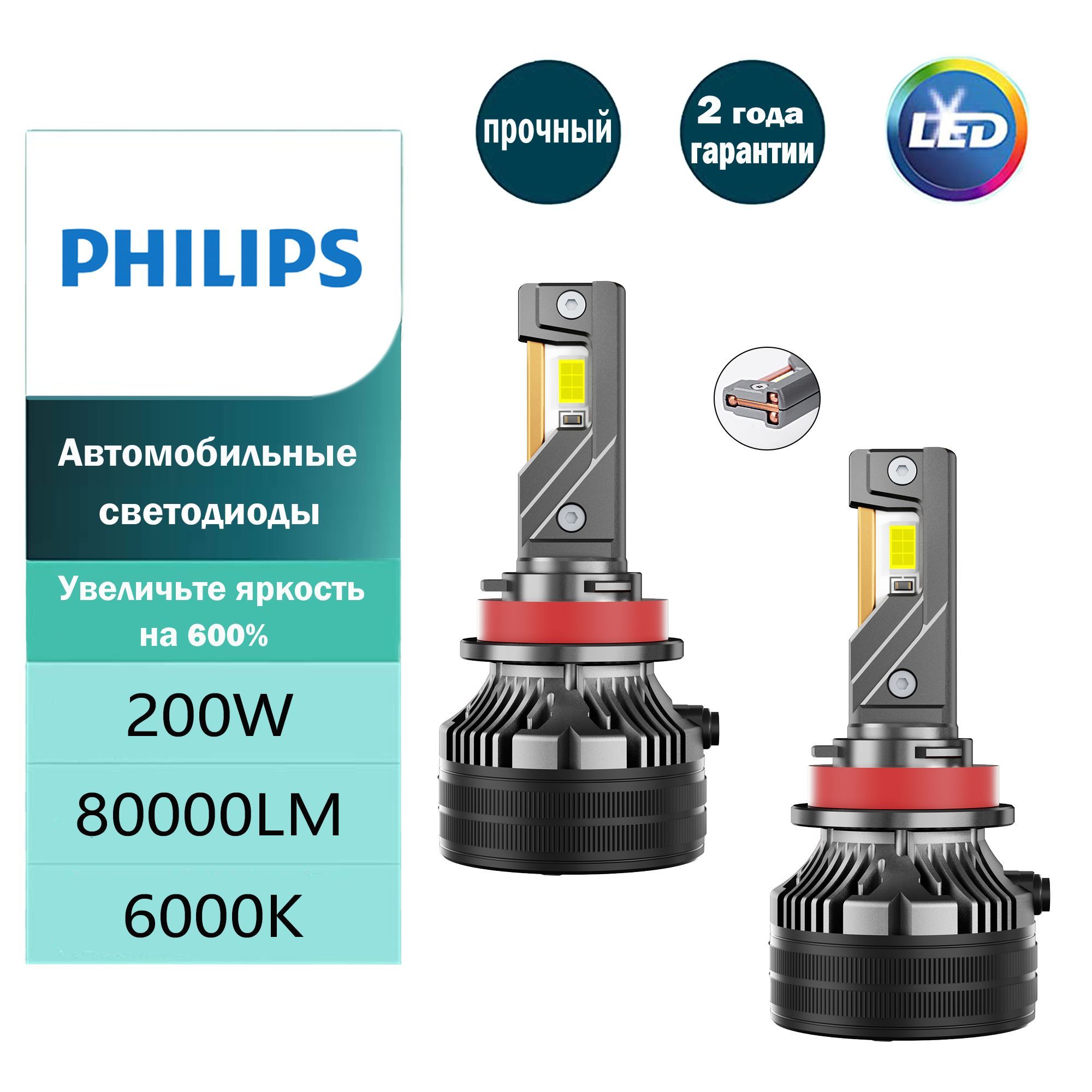 PhilipsЛампаавтомобильнаяH11/H8/H9,12шт.арт.HX005000134H8