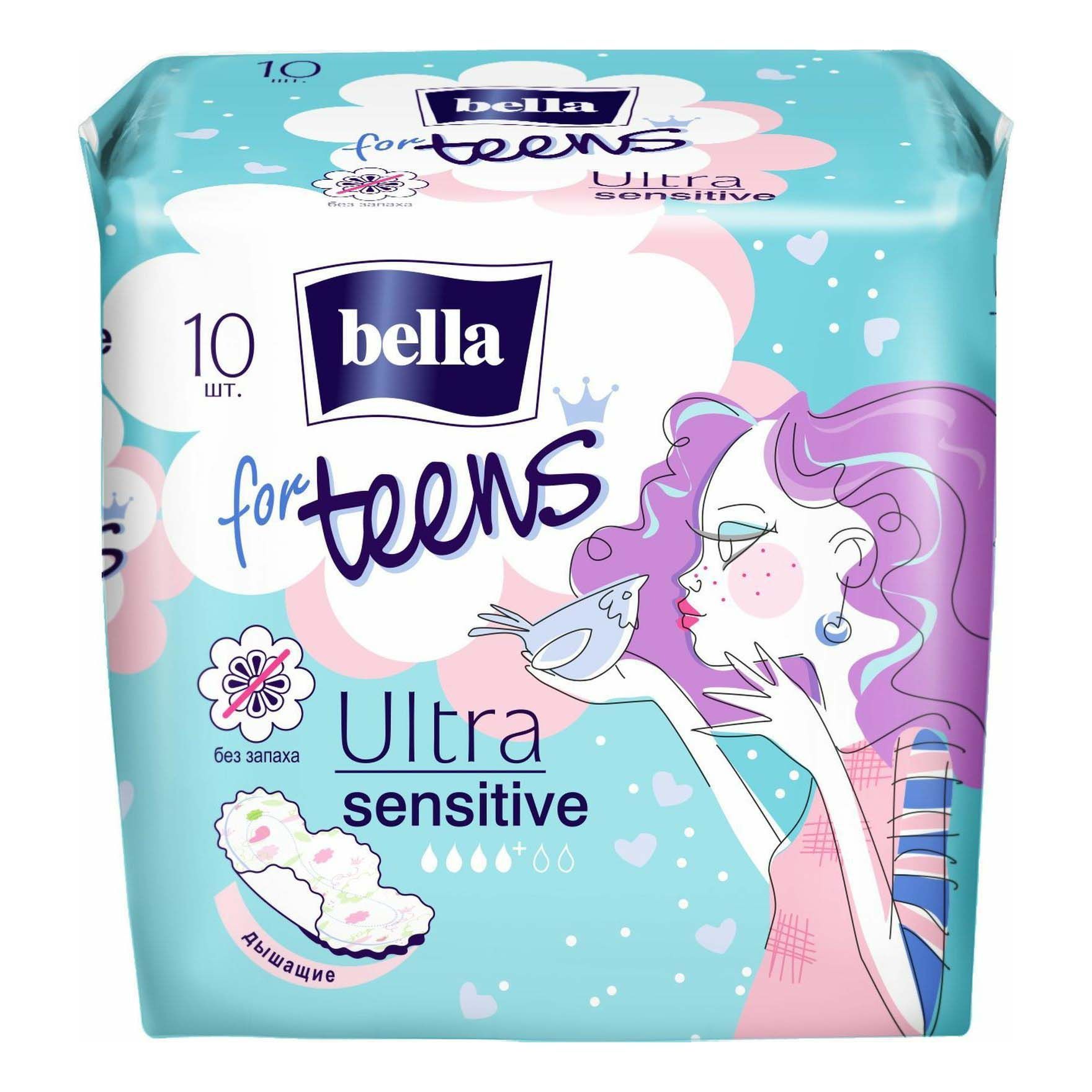 Always teen. Прокладки "Bella for teens" sensitive 10шт + б. Гигиенические прокладки Bella for teens Ultra sensitive 10 шт.