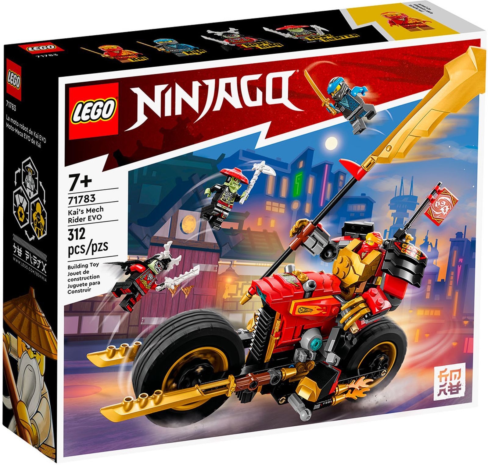 Конструктор LEGO Ninjago Робот-гонщик ЭВО Кая, 312 деталей, 7+, 71783 -  купить с доставкой по выгодным ценам в интернет-магазине OZON (897949774)