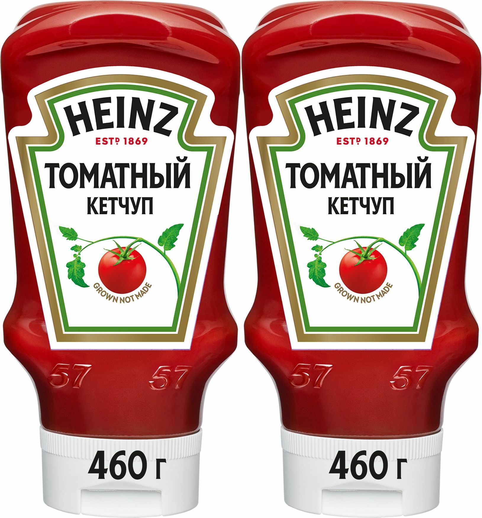 Кетчуп Heinz Томатный, комплект: 2 упаковки по 460 г