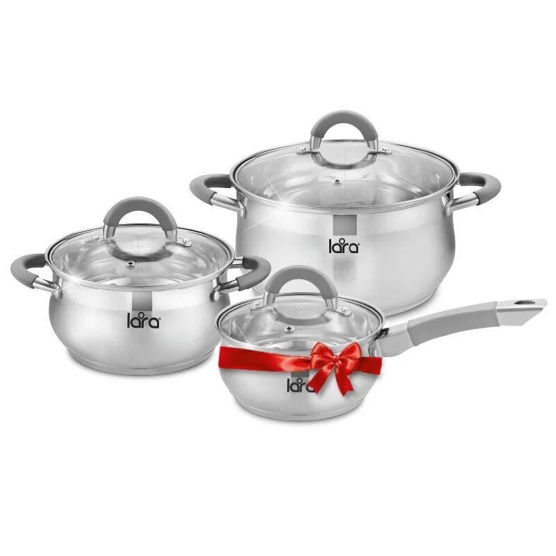 Lara lr02-101 sonata 4пр. 1л)45504. 9*3,5-3. Набор посуды lara. Набор посуды 4пр lr02-114 lara aurora (2,8л*4,8л), индукция.