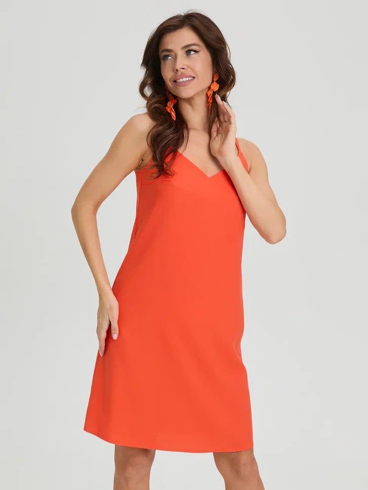 Образы с платьями оранжевого цвета