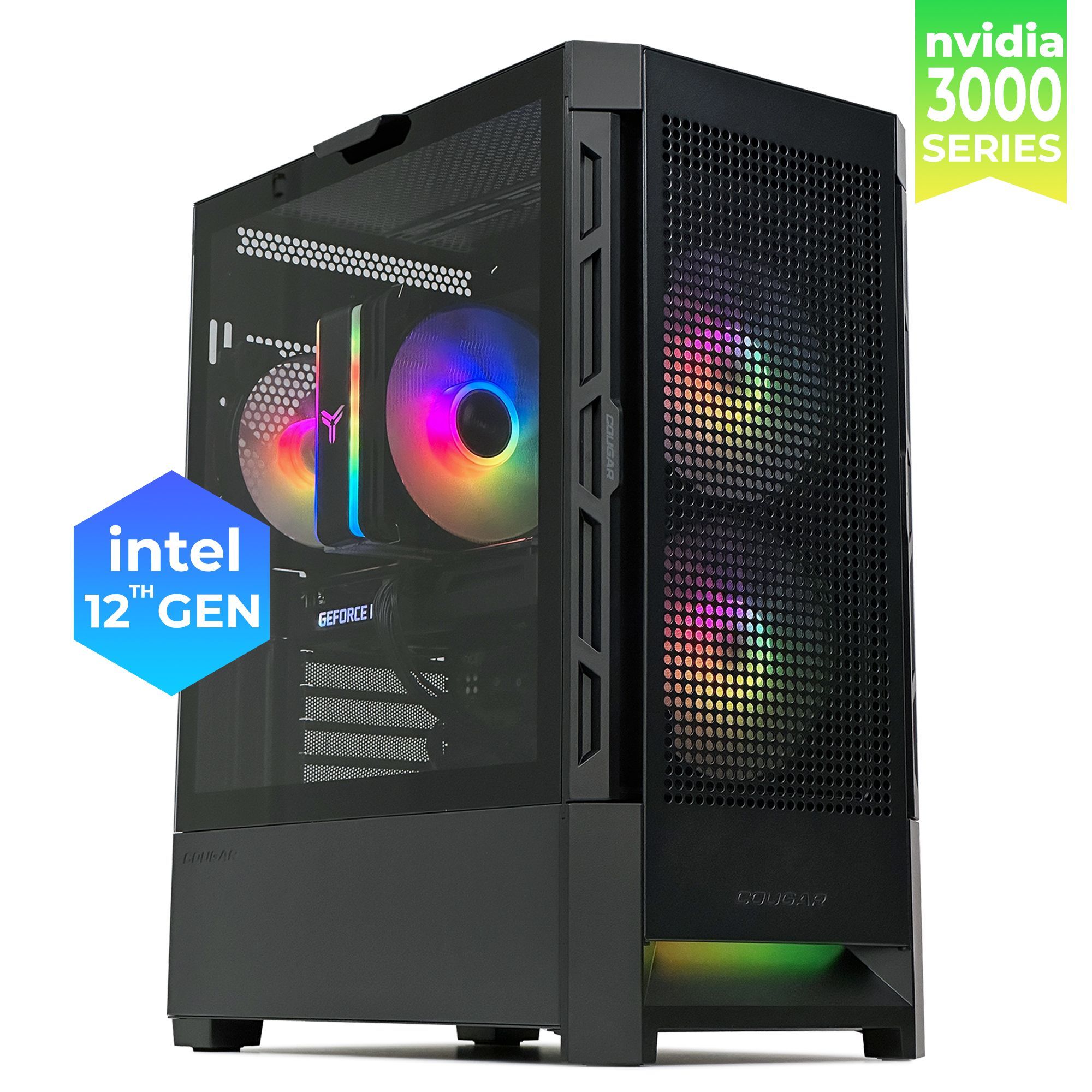 Robotcomp Системный блок Калибр V2 (Intel Core i7-12700F, RAM 32 ГБ, SSD  480 ГБ, HDD 2000 ГБ, NVIDIA GeForce RTX 3060 (12 Гб), Windows 10 Pro),  черный