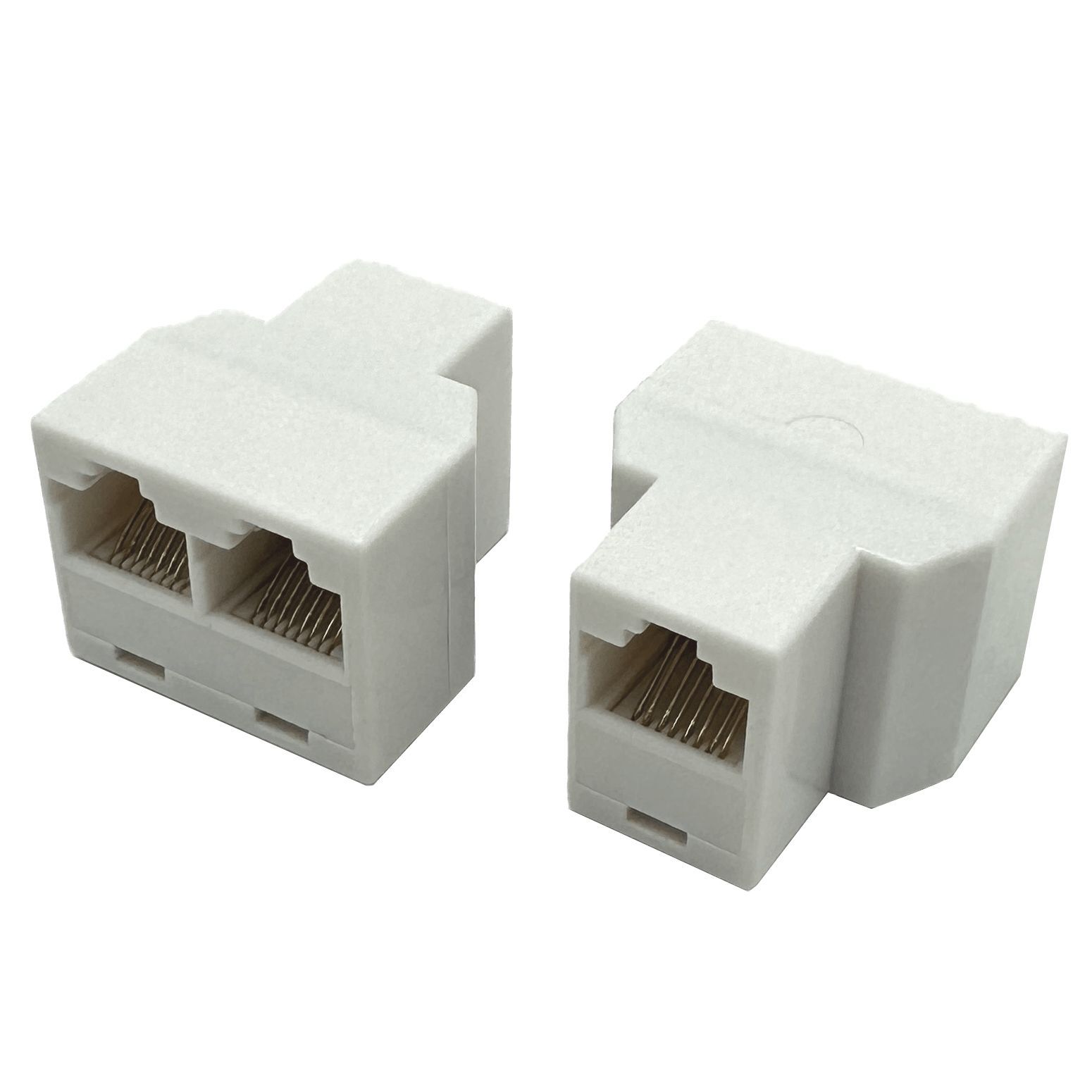 Разветвитель для интернет кабеля RJ45 1F/2F, 8p8c FTP 5e LAN, комплект 2 адаптера