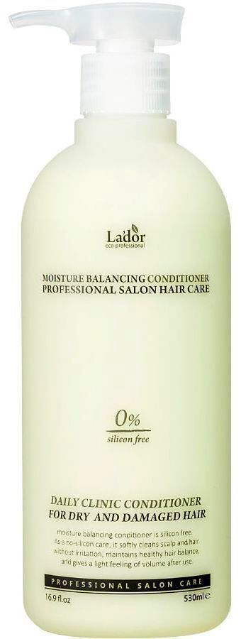 LADOR Кондиционер для волос увлажняющий бессиликоновый Moisture Balancing Conditioner 530 мл