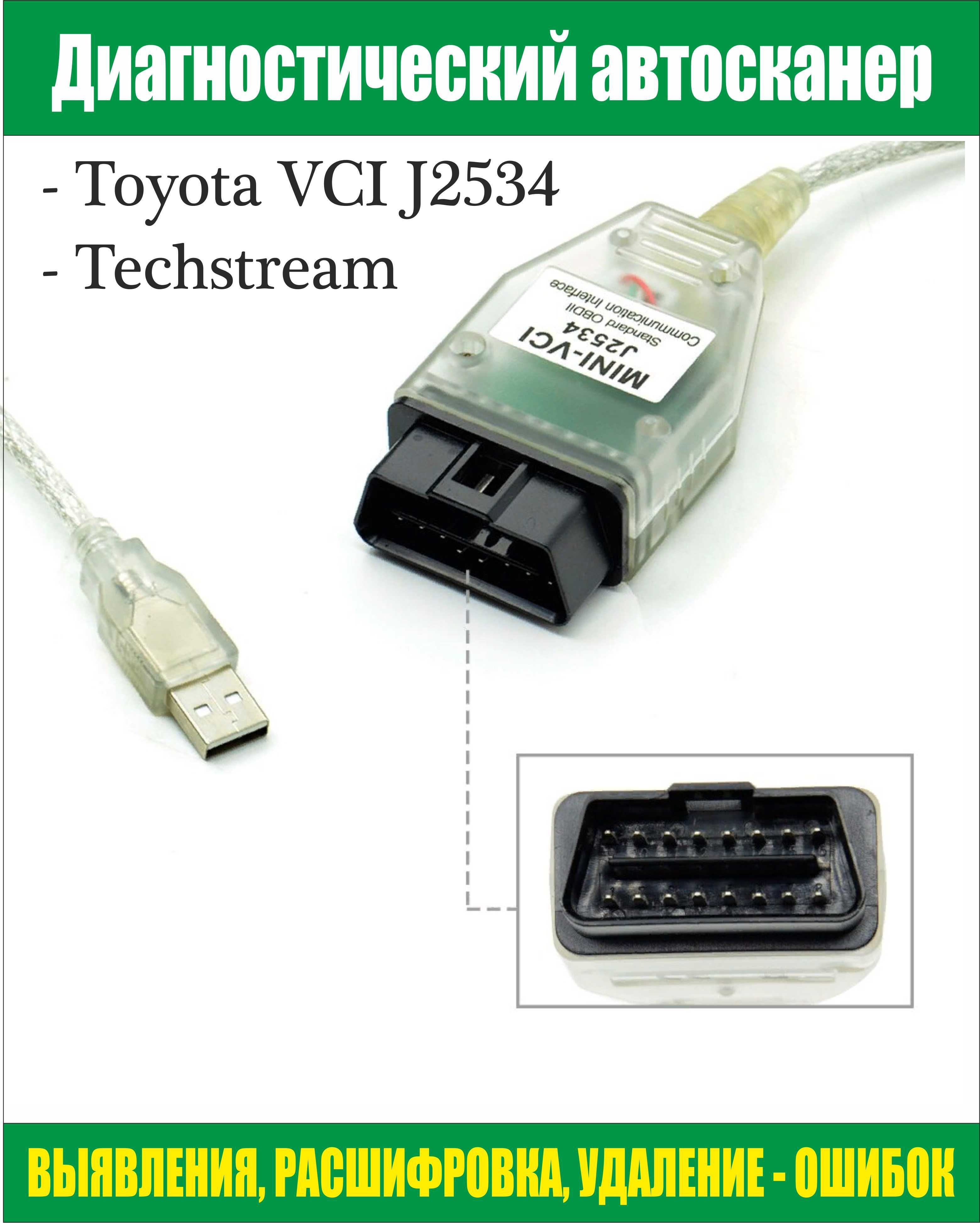 VCI интерфейс для TOYOTA TIS Techstream J2534 OBD2 OBDII диагностический  инструмент