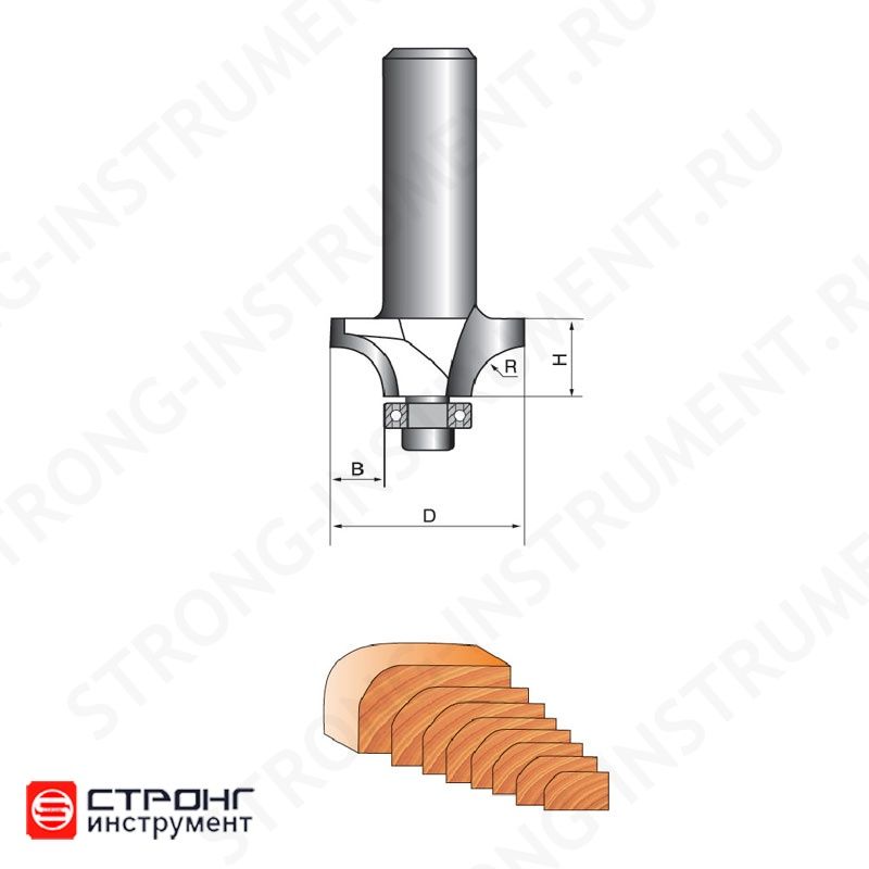 Фрезакромочнаякалевочная8x13Dx5HR1.5mm