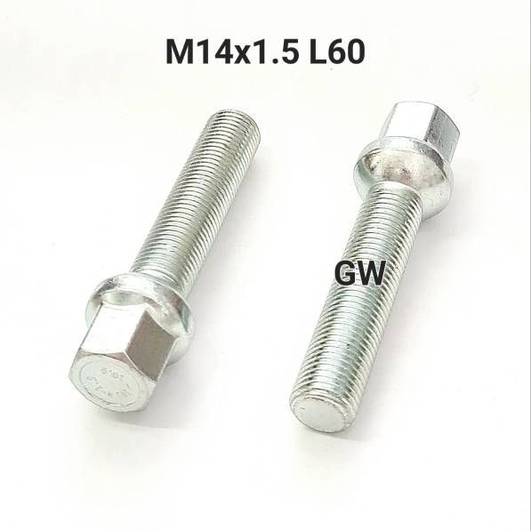 Болты удлиненные М14х1.5 L60 для Audi, Mercedes, Skoda, VW (8шт.)