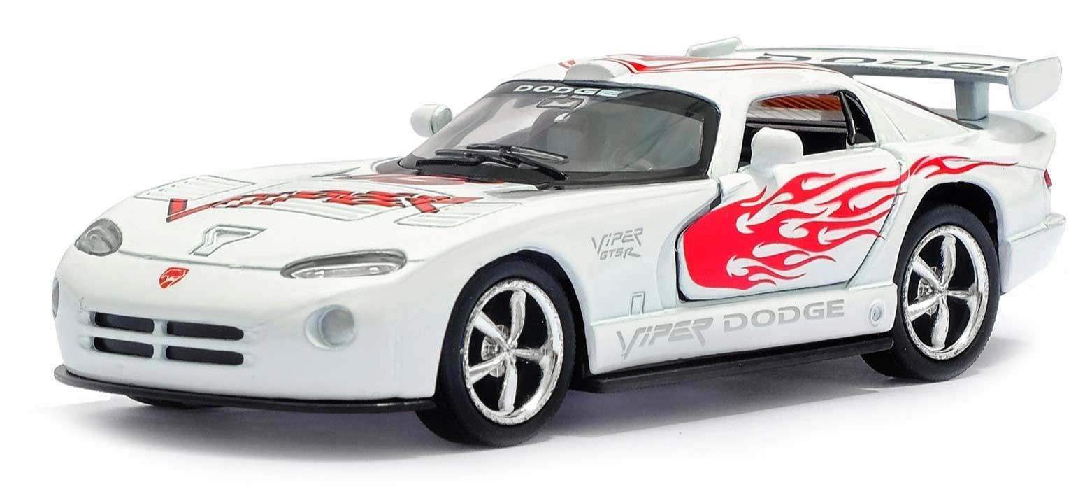 Машинка металлическая Dodge Viper Додж Вайпер Kinsmart 1:36 5039DFKT  инерционная, Белый с рисунком - купить с доставкой по выгодным ценам в  интернет-магазине OZON (361767682)