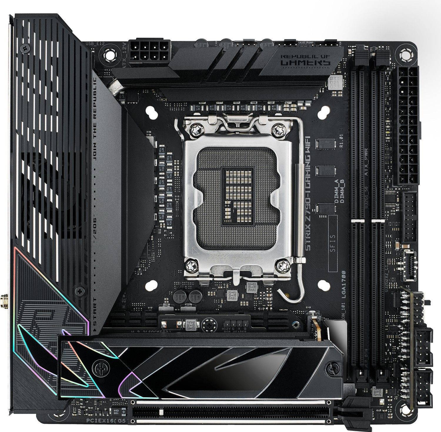 МатеринскаяплатаASUSROGSTRIXZ790-IGAMINGWIFI(LGA1700,IntelZ790,64ГБ,PCIE5.0),90MB1CM0-M0EAY0