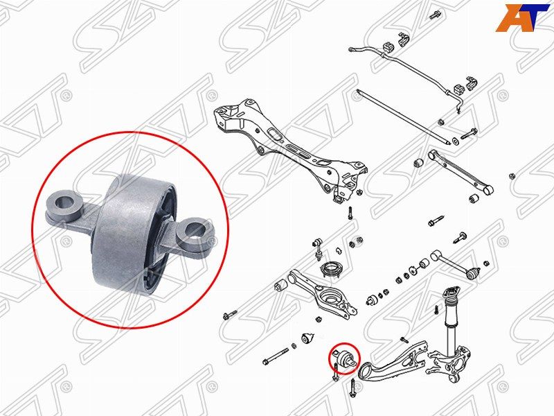 Сайлентблок задний поперечный рычага Хундай а Икс 35. 55274f6000. 55274-2t000. 55274c5000.