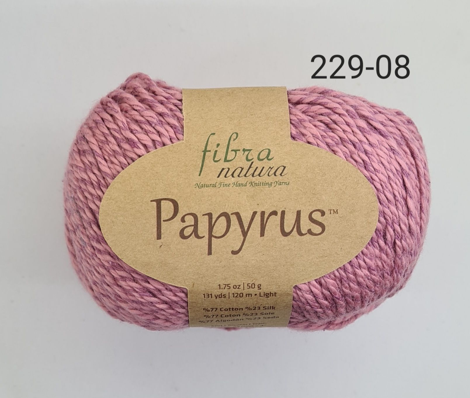 Пряжа Fibra Natura Papyrus /Фибра Натура Папирус/ цвет-229-08, Розовый - 8  мотков - купить с доставкой по выгодным ценам в интернет-магазине OZON  (1052650347)