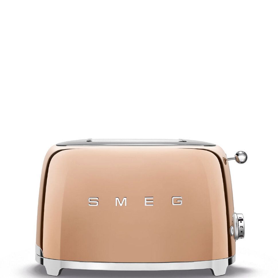 Smeg Тостер TSF01RGEU 950 Вт тостов - 2, золотой, розовый