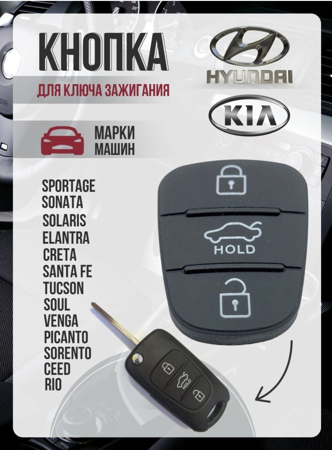 Кнопки HYUNDAI I30/I35/IX20/ 3 кнопки ХЁНДАЙ КИА KIA