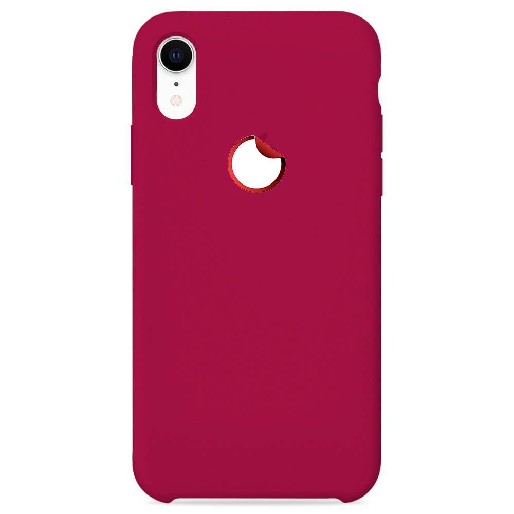 Силиконовый чехол для смартфона Silicone Case на iPhone Xr / Айфон Xr с  логотипом, вишневый - купить с доставкой по выгодным ценам в  интернет-магазине OZON (377593610)