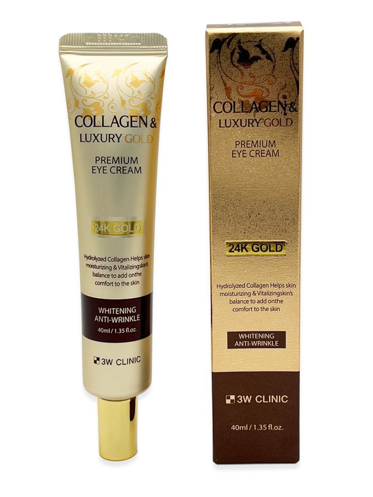 Крем gold collagen. Collagen Luxury Gold 3w Clinic. 3w Clinic Collagen Retinol Eye Ball Serum. Маска с золотом Корея. Коллаген Корея