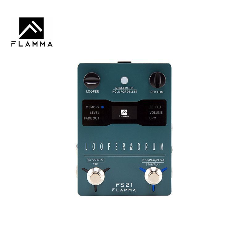 FlammaFS21LOOPER&DRUMпедальлуперадрам-машинастереогитарнаяпедальзаписывающегоустройствасэкраном160минутемкость