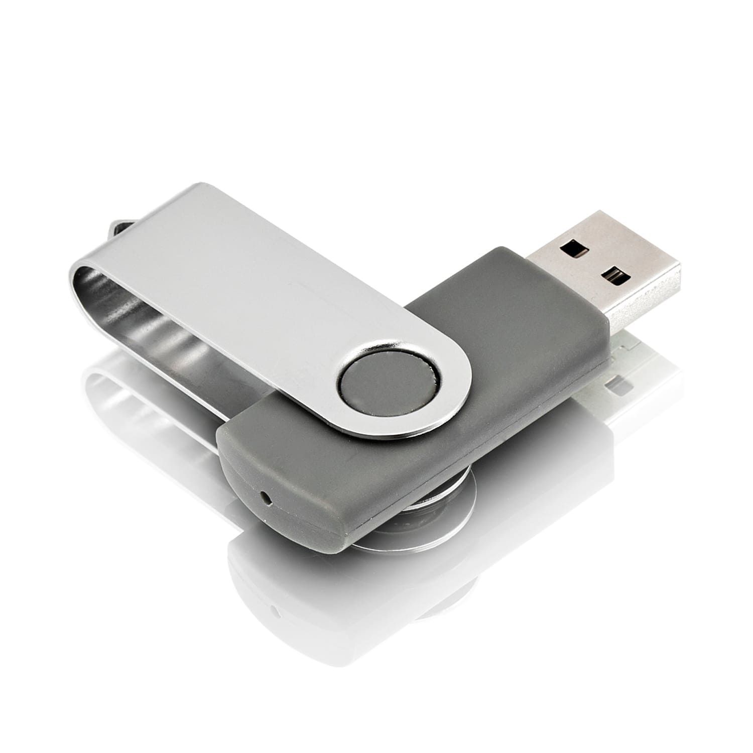 USBфлешка,USBflash-накопитель,ФлешкаTwist,64Гб,серая,арт.F01USB2.0