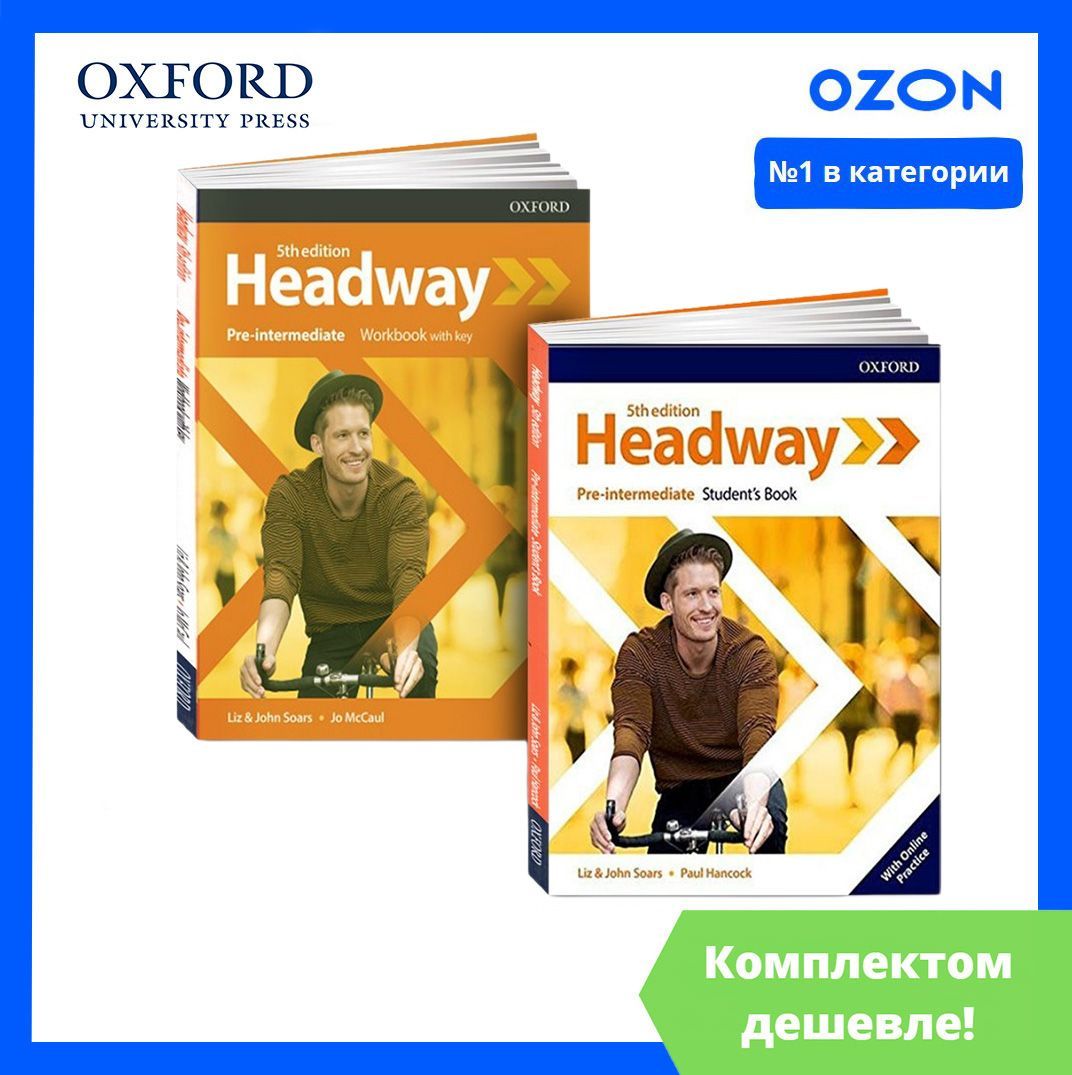 Headway Pre-intermediate 5th edition. ПОЛНЫЙ КОМПЛЕКТ: Учебник + Рабочая  Тетрадь + CD/DVD | Soars Liz, Soars John - купить с доставкой по выгодным  ценам в интернет-магазине OZON (1068459773)