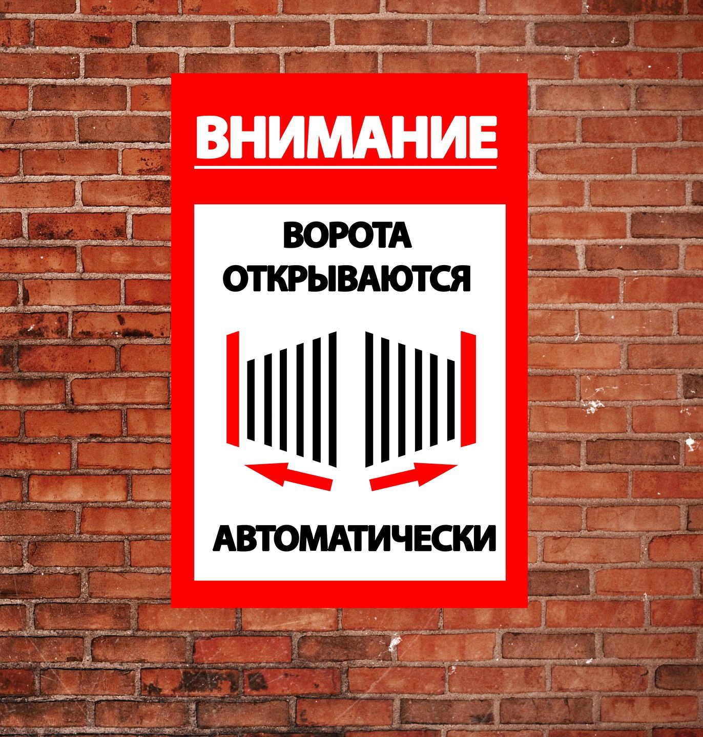 Табличка"Внимание!Воротаоткрываютсяавтоматически",50х33см.