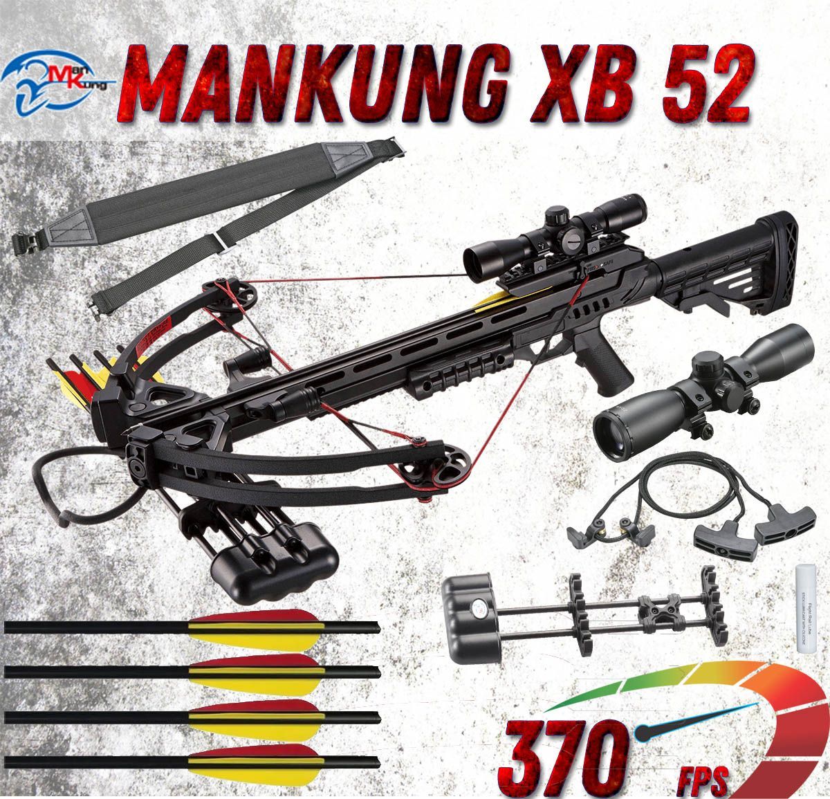 Арбалет блочный Man Kung MK-XB52 Stalker чёрный KIT